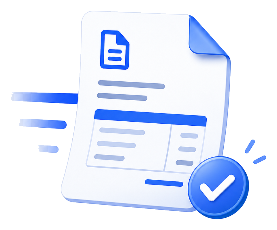 Invoice document illustration